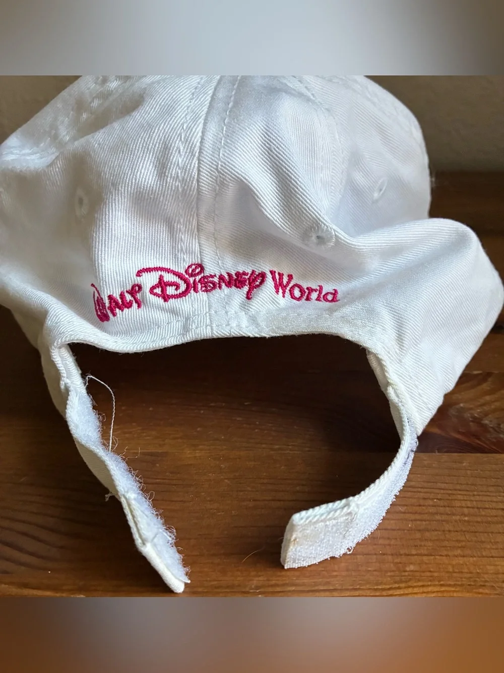 Disney Parks Princess Youth Baseball Cap White Pink Rhinestone Heart Hat 54-58cm